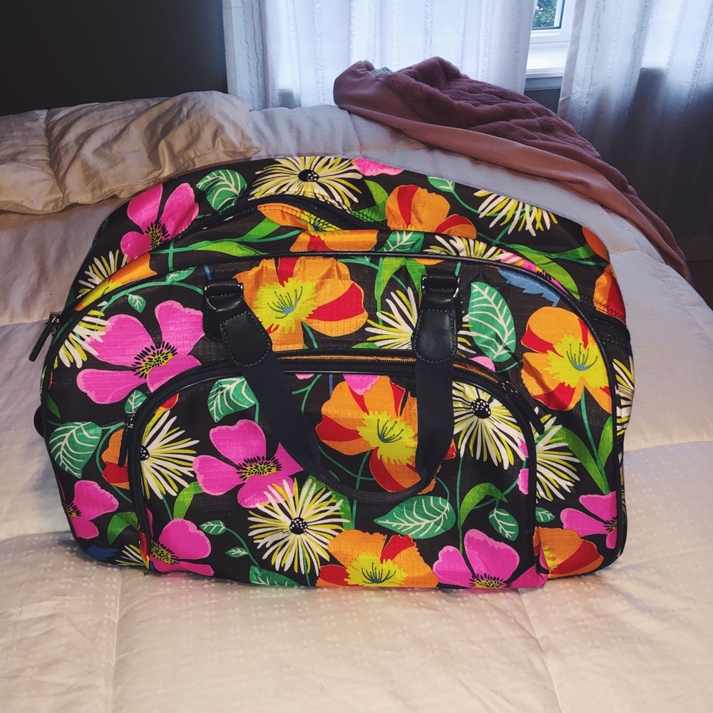 Vera Bradley rolling duffel (Lighten Up)